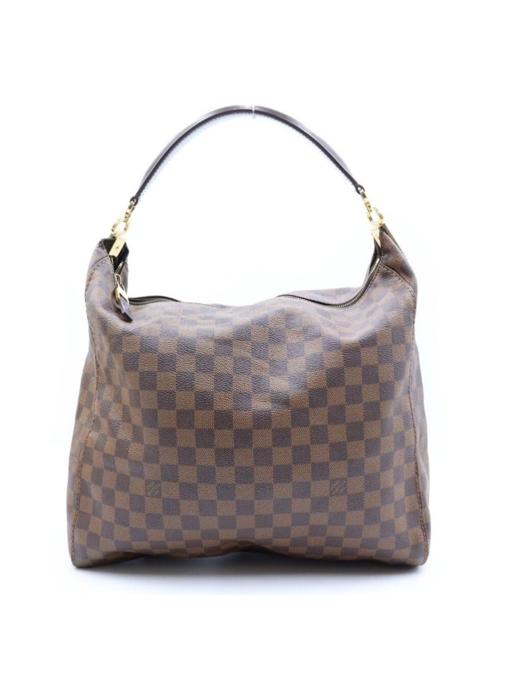 Louis Vuitton Portobello PM Shoulder Bag Damier Leather Brown